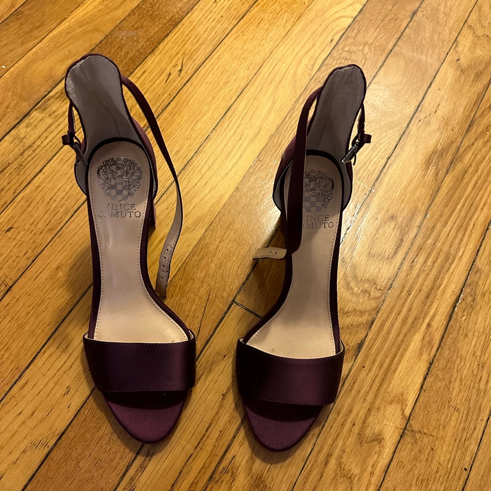 NWOT - Vince Camuto Purple Satin Heels